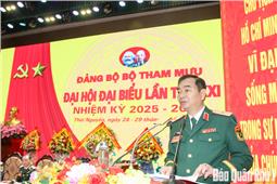 Đại hội Đảng bộ Bộ Tham mưu nhiệm kỳ 2025–2030 thành công tốt đẹp